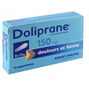 Doliprane 150 mg Suppositoires